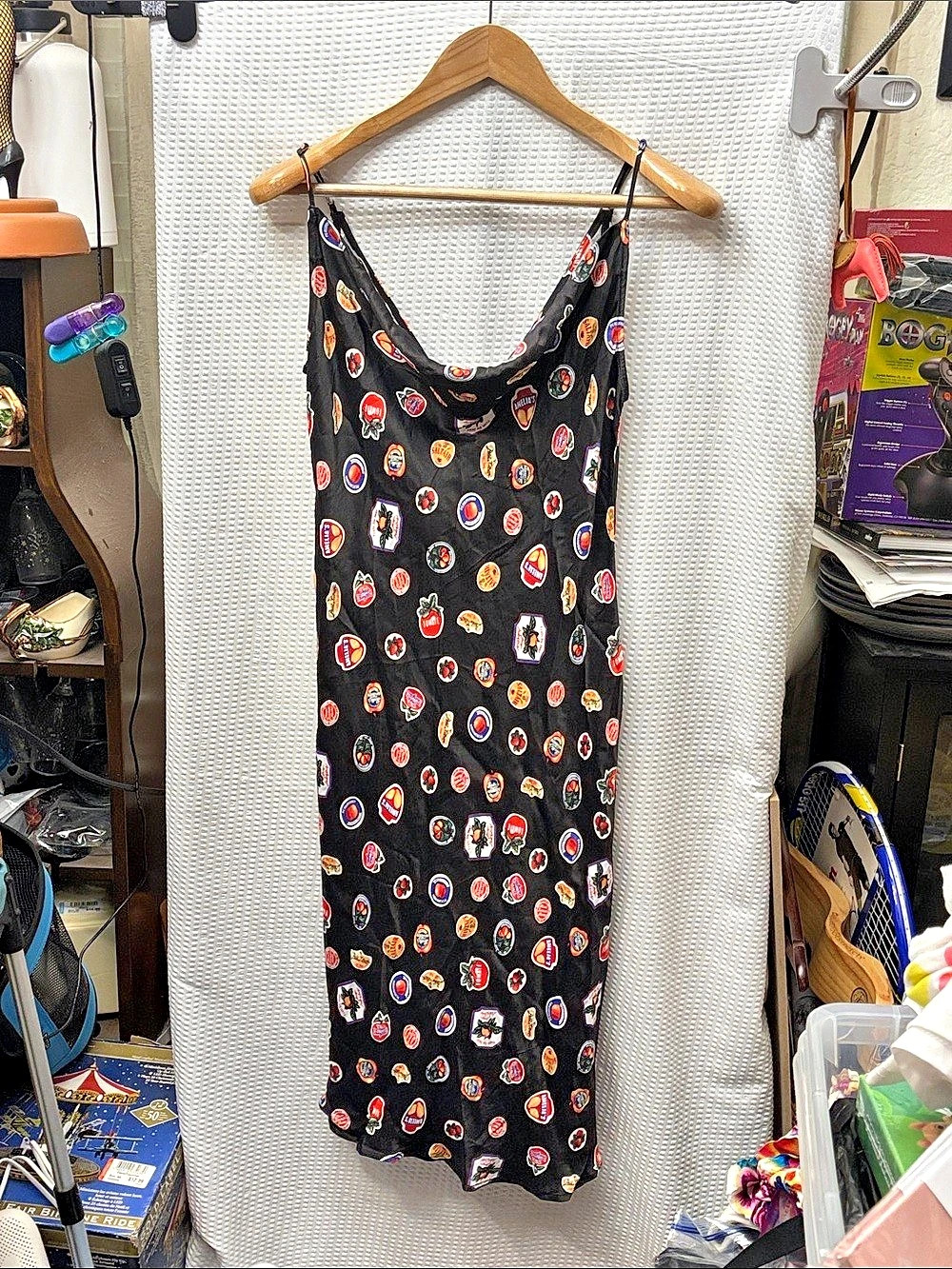 Maeve Printed Maxi Dress in Black & Red Size Medium NWT